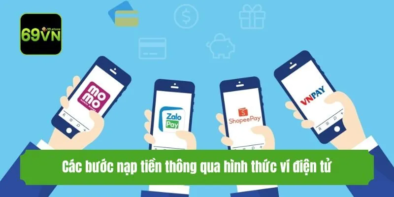 Các bước nạp tiền thông qua hình thức ví điện tử